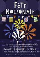 11 juillet : Feu d'artifice sonorisé des communes de Bois-le-Roi et Chartrettes au lac de l'Île (base) de loisirs 11 juillet : Feu d'artifice sonorisé des communes de Bois-le-Roi et Chartrettes au lac de l'Île (base) de loisirs